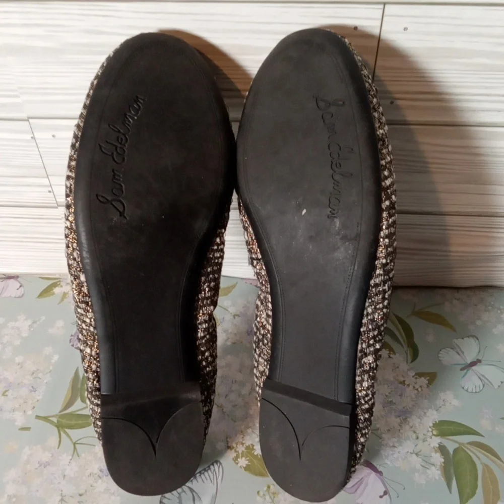 Sam Edelman Metallic Jewels Bow Balletcore Slip On Womens Shoes Size 7.5